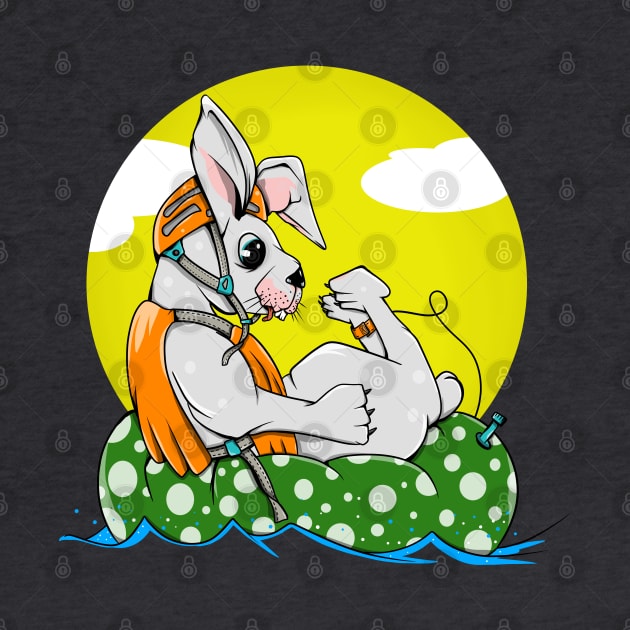 Rabbit on a river by mailboxdisco